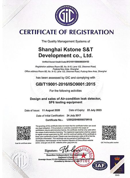 Trung Quốc Shanghai Yushi Technology Development Co., Ltd. Chứng chỉ